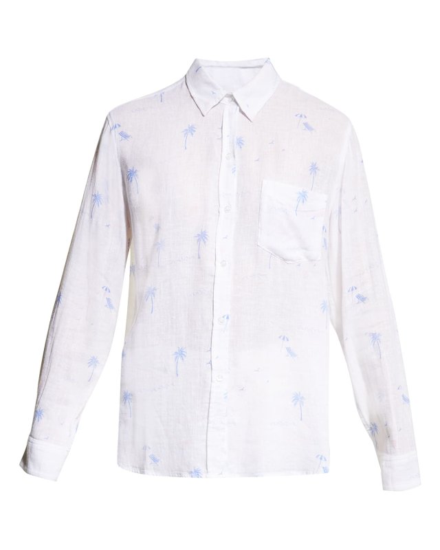Charli Palm Tree Button-Front Shirt